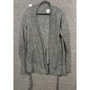 Converse One Star Alpaca Open Front Cardigan Sweater Womens SIze XL Gray Knit